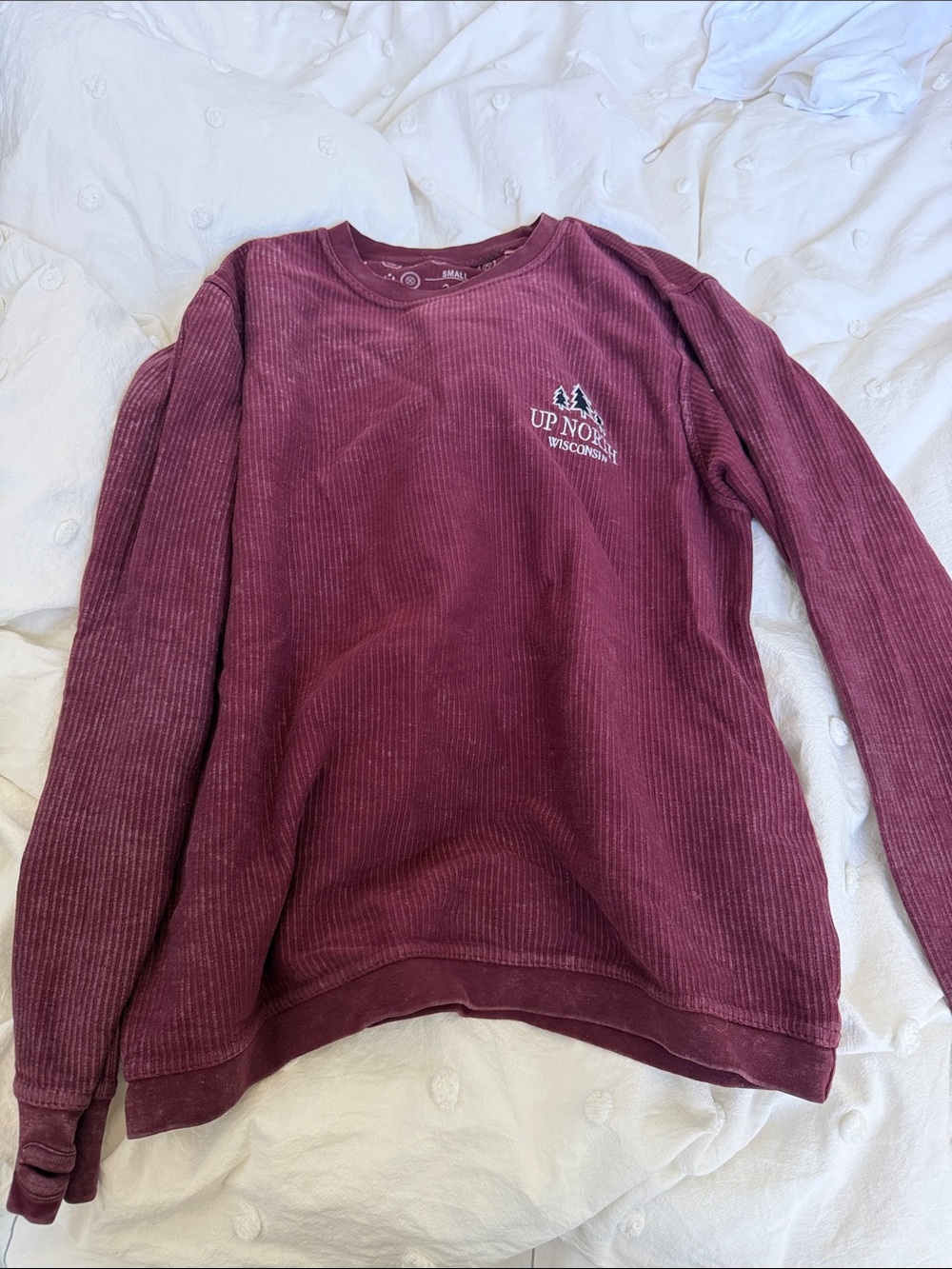 Up North Wisconsin Crewneck Sweatshirt - Burgundy